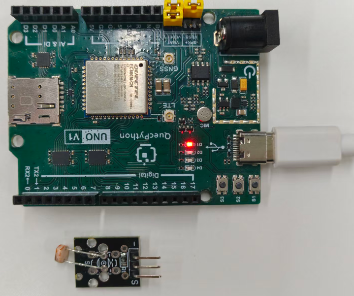 初学者视角体验：【EC800X Duino 开发板】传感器体验-光照传感器