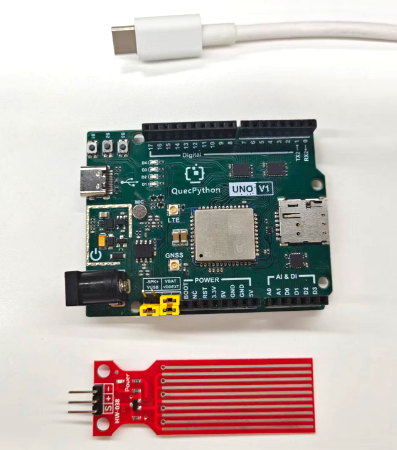 初学者视角体验：【EC800X Duino 开发板】传感器体验-水位检测传感器！